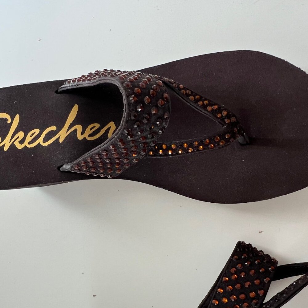 BrandNew Skechers Pin Up Cali Wedge Bling Sandals - Picture 6 of 16
